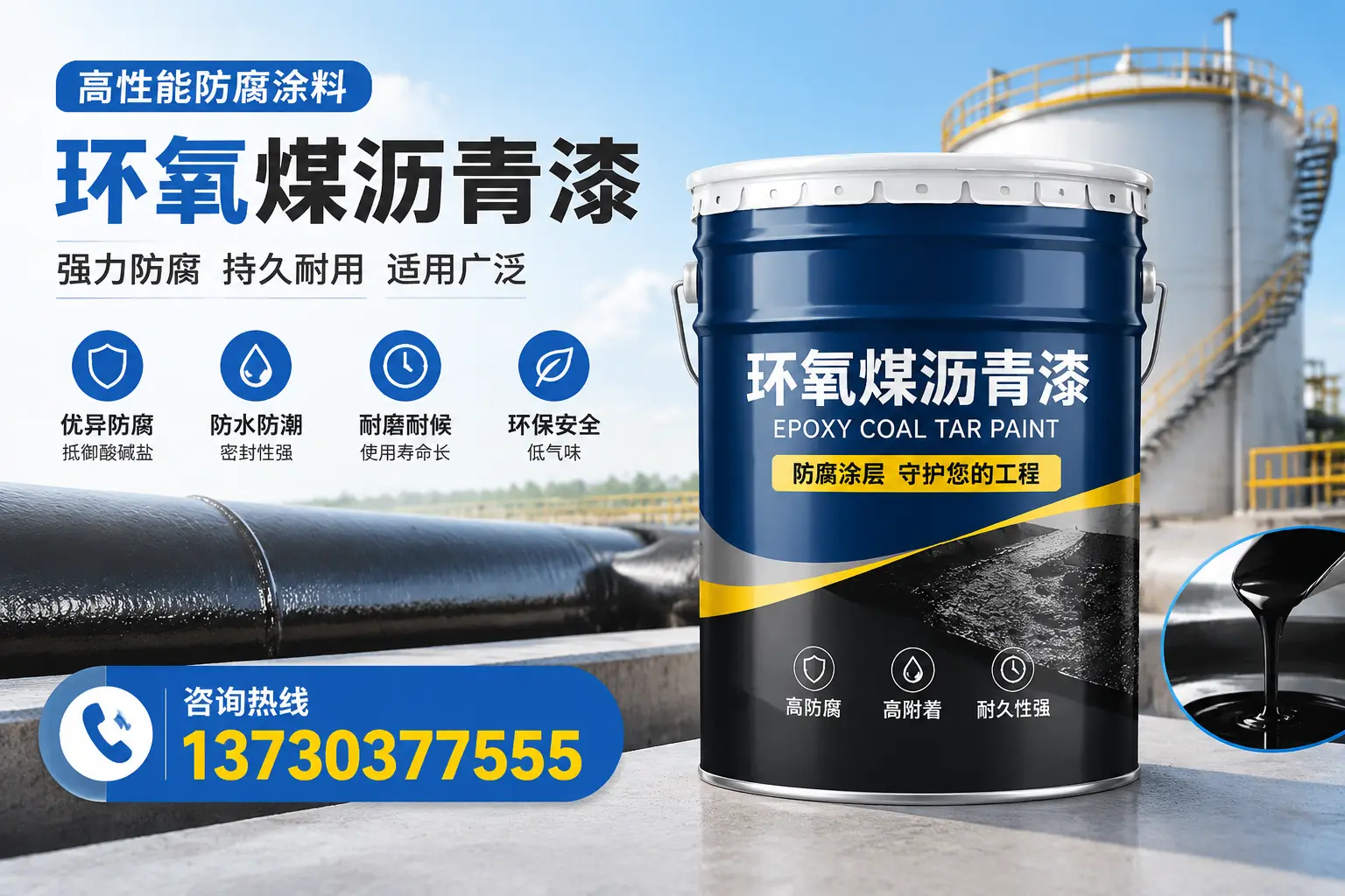 环氧煤沥青漆的耐久性分析，适合晋城的使用场景
